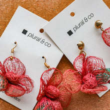 Load image into Gallery viewer, Sinamay Flower Earrings - Common Room PH