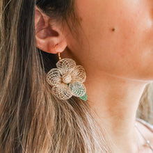 Load image into Gallery viewer, Sinamay Flower Earrings - Common Room PH