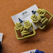 Load image into Gallery viewer, Fabric-wrapped Wire Statement Earrings | Zia - Common Room PH