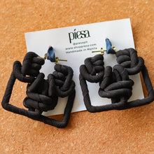 Load image into Gallery viewer, Fabric-wrapped Wire Statement Earrings | Zia - Common Room PH