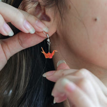 Load image into Gallery viewer, Paper Crane Dangling Earrings - Common Room PH