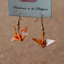 Load image into Gallery viewer, Paper Crane Dangling Earrings - Common Room PH