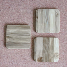 Load image into Gallery viewer, Bamboo Coaster Set