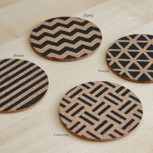 Load image into Gallery viewer, Printed Cork Coaster | Geometric