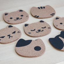 Load image into Gallery viewer, Printed Cork Coaster | Cat