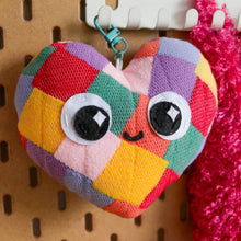 Load image into Gallery viewer, Tiraso | Upcycled Keychain Plushies - Heart & Rainbow