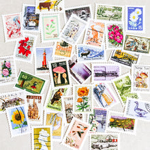 Load image into Gallery viewer, Mini-cards | Collage, Nature, Postal stamps & Van Gogh