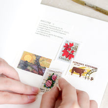 Load image into Gallery viewer, Mini-cards | Collage, Nature, Postal stamps & Van Gogh