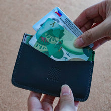 Load image into Gallery viewer, Leather Cardholders with Handwoven Fabric detail - Common Room PH