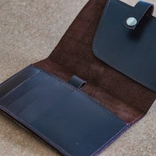 Load image into Gallery viewer, Leather Passport Holder with Handwoven Fabric detail - Common Room PH