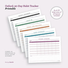 Load image into Gallery viewer, Oxford: 30-Day Habit Tracker Printable - Common Room PH