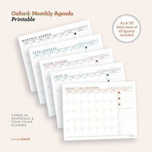 Load image into Gallery viewer, Oxford: Monthly Planner Printables - Common Room PH