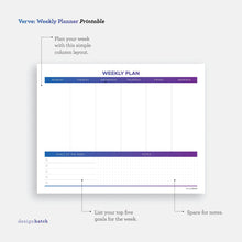 Load image into Gallery viewer, Verve: Weekly Planner Printables - Common Room PH