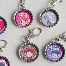 Load image into Gallery viewer, BT21 Bottle Cap Keychains - Common Room PH