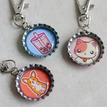 Load image into Gallery viewer, Kawaii Bottle Cap Keychains - Common Room PH