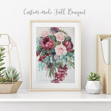 Load image into Gallery viewer, Custom Watercolor Wedding Bouquet Portrait by Kaliwete Creatives - Common Room PH