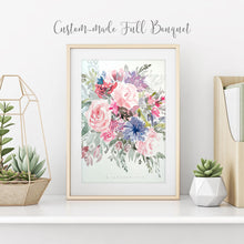 Load image into Gallery viewer, Custom Watercolor Wedding Bouquet Portrait by Kaliwete Creatives - Common Room PH