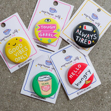 Load image into Gallery viewer, Espresso Self Button Pin - Common Room PH