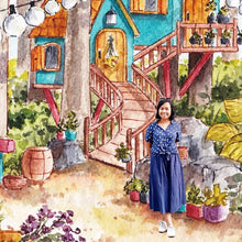 Load image into Gallery viewer, Custom Treehouse, House, or Shop Watercolor by Peregrina - Common Room PH