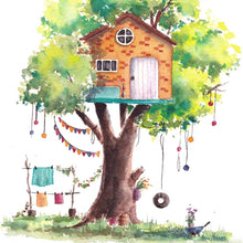 Load image into Gallery viewer, Custom Treehouse, House, or Shop Watercolor by Peregrina - Common Room PH