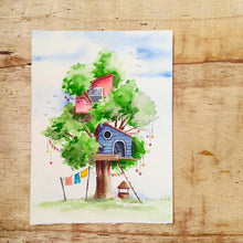 Load image into Gallery viewer, Custom Treehouse, House, or Shop Watercolor by Peregrina - Common Room PH