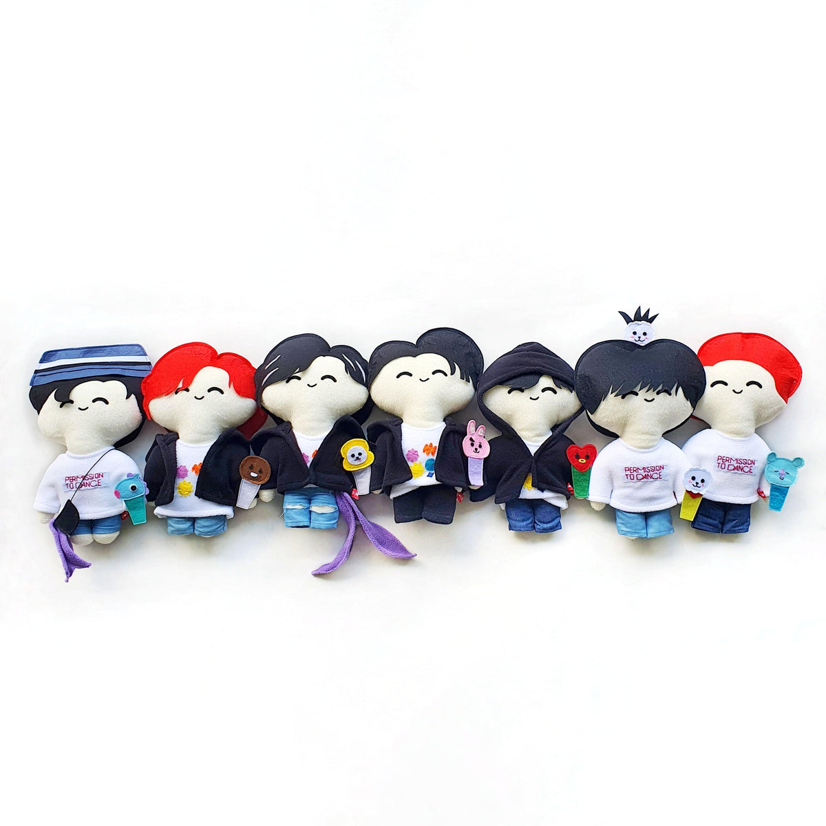 BTS PERMISSION TO DANCE　ぬいぐるみ7体セット popjunklove-k-pop-plush-dolls-