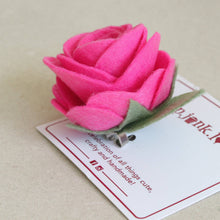 Load image into Gallery viewer, Pink Rose Felt Pin - Common Room PH