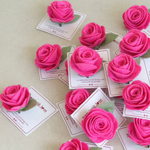 Load image into Gallery viewer, Pink Rose Felt Pin - Common Room PH