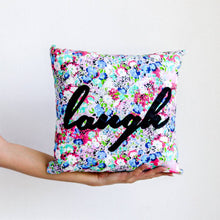 Load image into Gallery viewer, Printed Word Pillows in Floral Pattern - Common Room PH