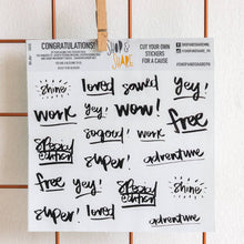 Load image into Gallery viewer, DIY Sticker Sheet: Inspirational Words - Common Room PH