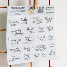 Load image into Gallery viewer, DIY Sticker Sheet: Inspirational Words - Common Room PH