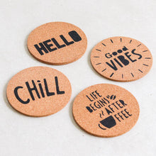 Load image into Gallery viewer, Printed Cork Coaster: Circle - Common Room PH