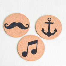 Load image into Gallery viewer, Printed Cork Coaster: Circle - Common Room PH