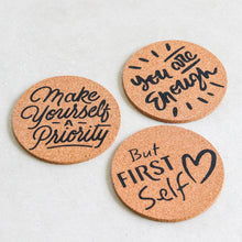 Load image into Gallery viewer, Printed Cork Coaster: Circle - Common Room PH