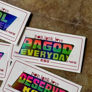 Jeepney Signage Holo Sticker Singles | Small