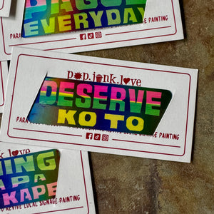 Jeepney Signage Holo Sticker Singles | Small