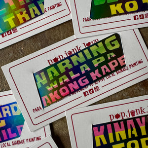 Jeepney Signage Holo Sticker Singles | Small