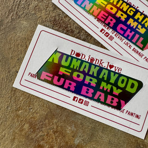 Jeepney Signage Holo Sticker Singles | Small