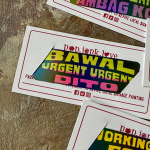 Jeepney Signage Holo Sticker Singles | Small