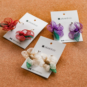Sinamay Flower Earrings - Common Room PH