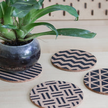 Load image into Gallery viewer, Printed Cork Coaster | Geometric
