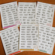 Clear Sticker Sheets | Themed