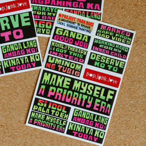 Jeepney Signage Sticker Sheets