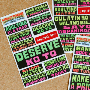 Jeepney Signage Sticker Sheets