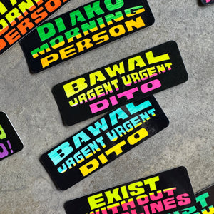 Jeepney Signage Vinyl Glossy Sticker Singles | Small