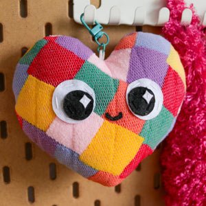 Upcycled Keychain Plushies | Tiraso - Heart & Rainbow