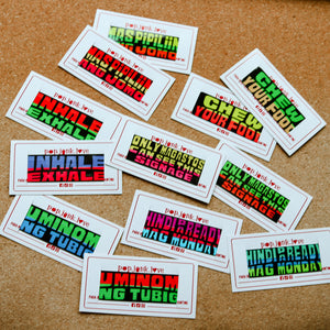 Jeepney Signage Vinyl Glossy Sticker Singles | Small