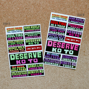 Jeepney Signage Sticker Sheets