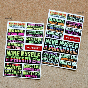 Jeepney Signage Sticker Sheets