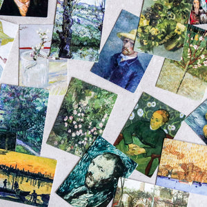 Mini-cards | Collage, Nature, Postal stamps & Van Gogh